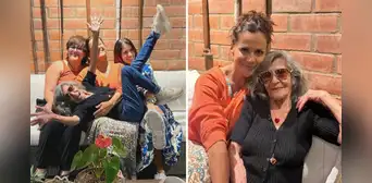 Mónica Sánchez celebró el cumpleaños número 96 de su madre y conmueve en redes con emotivas fotos