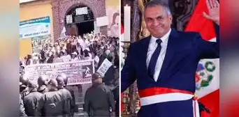 Ciudadanos lanzaron huevos a ministro del Interior durante ceremonia en comisaría de Ayacucho