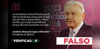 Es falso que Dina Boluarte está “usurpando” el cargo de presidenta del Perú, como lo dijo AMLO Es falso que Dina Boluarte está “usurpando” el cargo de presidenta del Perú, como lo dijo AMLO