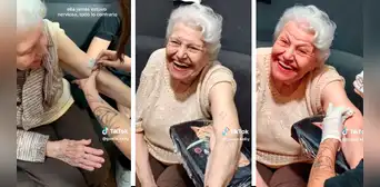 Adulta mayor se hace su primer tatuaje a los 91 años y tiene tierna reacción: "Una maravilla" Adulta mayor se hace su primer tatuaje a los 91 años y tiene tierna reacción: "Una maravilla"