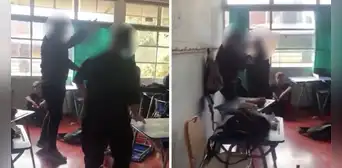 Captan a alumno agrediendo a profesor al interior de un colegio en Chile Captan a alumno agrediendo a profesor al interior de un colegio en Chile