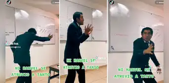 Profesor se gana los aplausos de sus alumnos al narrar  con gran entusiasmo el cuento "Ollantay"