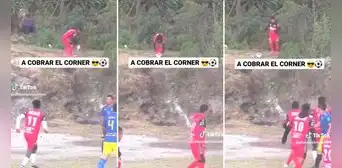 Jugador sorprende por su singular forma de tirar un córner: "El verdadero fútbol" Jugador sorprende por su singular forma de tirar un córner: "El verdadero fútbol"