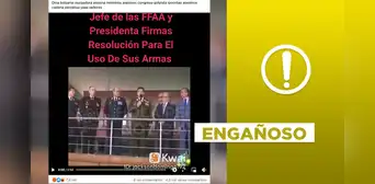 Video sobre acuerdo entre las FF. AA. y Dina Boluarte para el uso de las armas no es actual