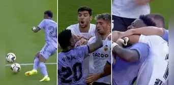 Vinícius recibió pelotazo, lo insultan, agreden y se ganó la roja tras manazo en la cara a Hugo Duro Vinícius recibió pelotazo, lo insultan, agreden y se ganó la roja tras manazo en la cara a Hugo Duro