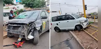 Independencia: patrullero de la PNP impacta contra miniván y un suboficial resultó herido Independencia: patrullero de la PNP impacta contra miniván y un suboficial resultó herido