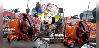 Del manga a la vida real: captan moto de Bulma circulando por calle limeña Del manga a la vida real: captan moto de Bulma circulando por calle limeña