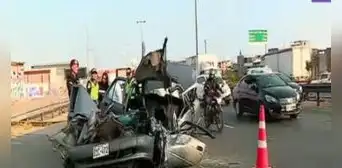 SJM: delincuente asaltó a empresario boliviano y murió tras chocar contra tráiler