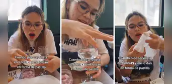¿Servilleta en forma de pastilla? Peruana queda en shock cuando recibe esto en Corea ¿Servilleta en forma de pastilla? Peruana queda en shock cuando recibe esto en Corea