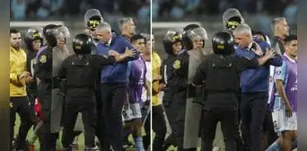 Sporting Cristal: policías jalonearon a Tiago Nunes en medio de gresca con jugadores de River