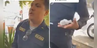 "Si yo hubiese querido, hace rato te hubiese sembrado": policía en Trujillo es captado enseñando droga