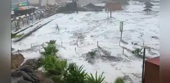 Olas de mar podrían alcanzar 14 metros de altura por vientos Olas de mar podrían alcanzar 14 metros de altura por vientos