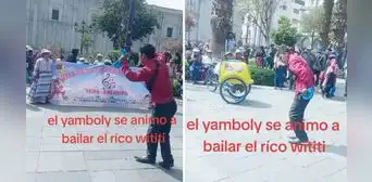 Heladero oye música del wititi y se pone a bailar dejando de lado su carrito en Arequipa: “Qué hermoso”