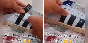 Convierte unas zapatillas simples en Adidas y ‘le gana a la pobreza’: solución dejó los pelos de punta a miles Convierte unas zapatillas simples en Adidas y ‘le gana a la pobreza’: solución dejó los pelos de punta a miles