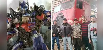 ¡Increíble! Fanáticos de "Transformers" crean réplica de Optimus Prime en Cusco