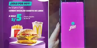 ¡Solo por hoy! Yape ofrece combo de McDonald's a 5 soles ¡Solo por hoy! Yape ofrece combo de McDonald's a 5 soles