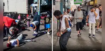 La 'calle de zombies': las preocupantes imágenes de consumidores de drogas que deambulan en EE. UU. La 'calle de zombies': las preocupantes imágenes de consumidores de drogas que deambulan en EE. UU.