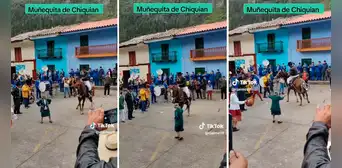 Adulta mayor sorprende a todos bailando huaino junto con caballo en Áncash