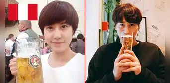 Kyuhyun de SUPER JUNIOR aprende a tomar 'chela' al estilo peruano: "Arriba, abajo, al centro, pa' dentro"