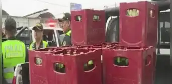 Operativo en SMP: incautan 7 tragamonedas, 160 cajas de cerveza y  2 televisores en inmueble