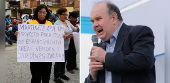 Vecinos rechazan local para ambulantes en jr. Amazonas y abuchean a López Aliaga en inauguración