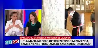 Ministra Pérez de Cuéllar: “La mafia no solo operó en Fondo Mivivienda, alcanzó el Programa de Saneamiento"