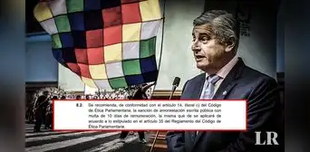 Congreso: plantean sanción leve para fujimorista Lizarzaburu por insulto a la wiphala Congreso: plantean sanción leve para fujimorista Lizarzaburu por insulto a la wiphala