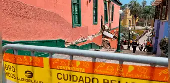 Barranco: cierran acceso al Puente de los Suspiros tras derrumbe de antigua casona