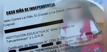 Independencia: a escolar fallecida se le habría aplicado diazepam tras atención médica