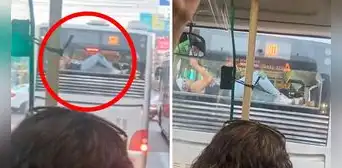 Joven se echa en la parte trasera del bus del Metropolitano y usuarios reaccionan: "Es la zona vip" Joven se echa en la parte trasera del bus del Metropolitano y usuarios reaccionan: "Es la zona vip"