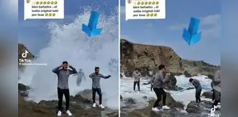 Músicos grababan videoclip en la playa y terminan bañados por oleaje: "Ahogándose en sus penas" Músicos grababan videoclip en la playa y terminan bañados por oleaje: "Ahogándose en sus penas"