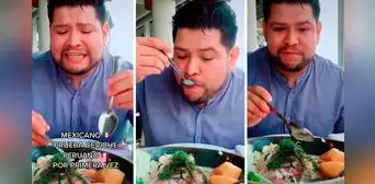Mexicano degusta ceviche por primera vez y su reacción es viral: "Nunca había probado algo así" Mexicano degusta ceviche por primera vez y su reacción es viral: "Nunca había probado algo así"