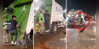 Joven ebrio sube a camión de basura para que lo lleve gratis a su destino: "Qué ofertón" Joven ebrio sube a camión de basura para que lo lleve gratis a su destino: "Qué ofertón"