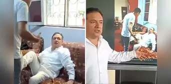 Alcalde de Trujillo, Arturo Fernández, protagonizó violenta escena contra periodista en la prefectura