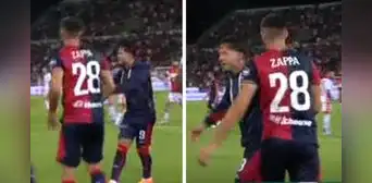 Gianluca Lapadula entró al campo, guapeó y animó a sus compañeros tras el amargo empate Gianluca Lapadula entró al campo, guapeó y animó a sus compañeros tras el amargo empate