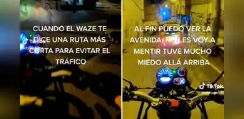 Waze manda a motociclista por peligrosa ruta y casi no la cuenta: “Tuve mucho miedo”