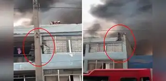 Cercado de Lima: hombre lanzó a perritos del techo durante incendio para salvarlos Cercado de Lima: hombre lanzó a perritos del techo durante incendio para salvarlos