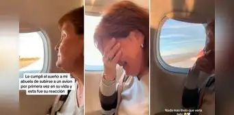 Joven cumple sueño de su abuela y la lleva en avión por primera vez: su reacción se hace viral