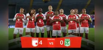 Liga Femenina Betplay: Santa Fe goleó a Atlético Nacional y clasifica a la final