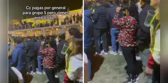 Peruana llevó binoculares para ver al Grupo 5 y se vuelve viral: No me va a tragar la pobreza
