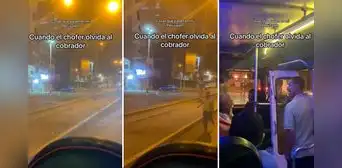 Chofer olvida a su cobrador en plena ruta y redes enloquecen: "Solamente pasa en Perú"