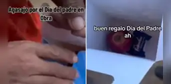 Día del Padre: obreros reciben manzana y una Rellenita por Día del padre, pero miles se indignan