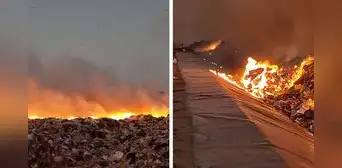 Incendio de almacén de basura en Chiclayo no se controla desde hace un día Incendio de almacén de basura en Chiclayo no se controla desde hace un día