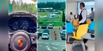 “A lo Ricky Ricón”: alumno llega a universidad en helicóptero y tiene hasta mesero en el salón