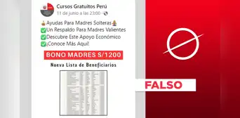 “Bono para madres solteras de 1.200 soles” no existe en Perú: se trata de un anuncio falso