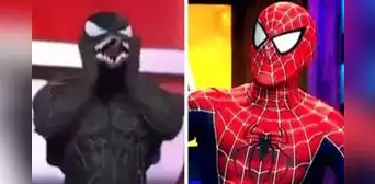Spiderman y Venom se pelean en programa de Latina: “Me quiere botar del lugar donde trabajo" Spiderman y Venom se pelean en programa de Latina: “Me quiere botar del lugar donde trabajo"