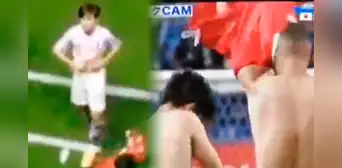 Jugador de Japón despreció camiseta de Perú y la tiró al césped tras intercambio con Callens Jugador de Japón despreció camiseta de Perú y la tiró al césped tras intercambio con Callens