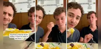 Españoles prueban ají de gallina por primera vez y quedan fascinados con su sabor: "Está bueno" Españoles prueban ají de gallina por primera vez y quedan fascinados con su sabor: "Está bueno"