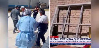 Falleció niña que estuvo internada una semana tras caerle estructura metálica en colegio de Huancayo Falleció niña que estuvo internada una semana tras caerle estructura metálica en colegio de Huancayo