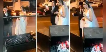 Recién casados se animan a comer anticuchos en plena vía pública y estallan las redes: "La indicada" Recién casados se animan a comer anticuchos en plena vía pública y estallan las redes: "La indicada"
